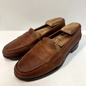 EUC Rancourt & Co. x Polo Ralph Lauren Penny Loafer Brown Bench Made in USA 8.5
